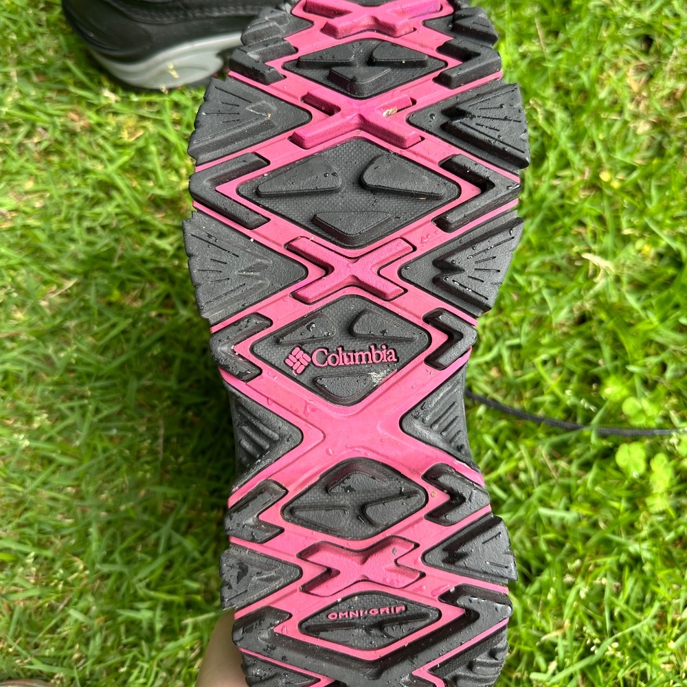 Women COLUMBIA Bugaboot Plus III Omni-Heat Black Pink Boots Size 9.5 - Picture 9 of 11